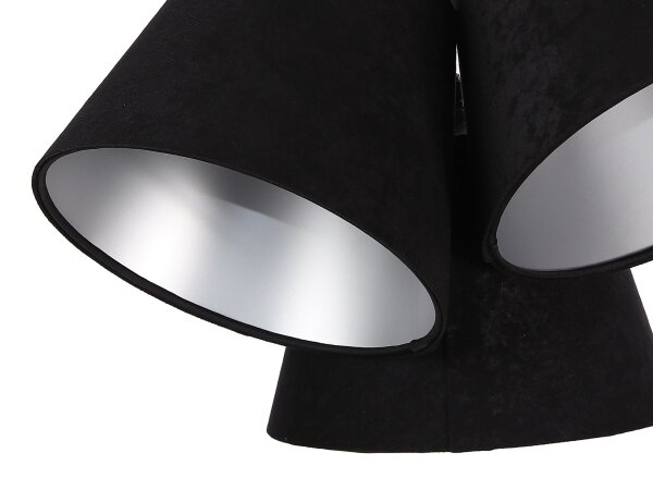 Suspension Rétro Noir Argent Tissu 3-flmg