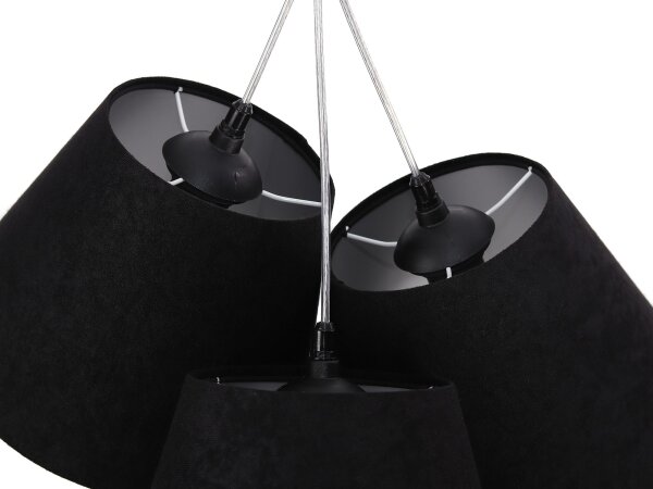 Suspension Rétro Noir Argent Tissu 3-flmg