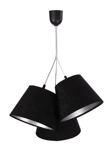 Suspension Rétro Noir Argent Tissu 3-flmg