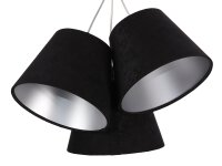 Suspension Rétro Noir Argent Tissu 3-flmg
