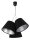 Suspension Rétro Noir Argent Tissu 3-flmg