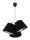 Suspension Rétro Noir Argent Tissu 3-flmg