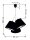 Suspension Rétro Noir Argent Tissu 3-flmg