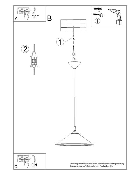 Hängelampe Weiß Stahl E27 Kegel Ø30 cm rund Esstisch