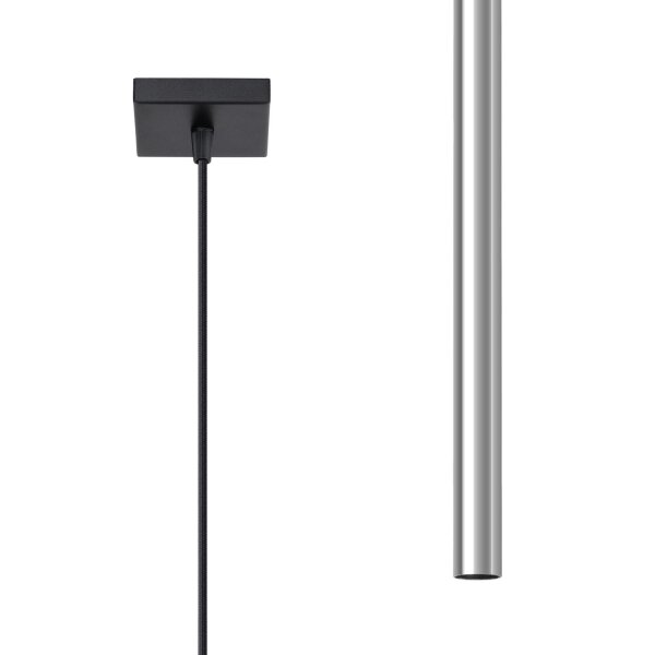 Runde Hängelampe Chrom Stahl G9 Ø3,5 cm akzentuiert