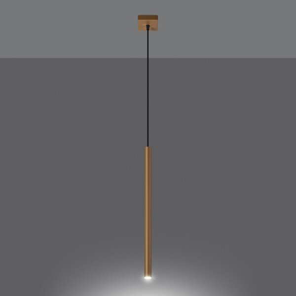 Runde Pendelleuchte Gold Stahl G9 Ø3,5 cm akzentuiert