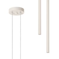 Hängelampe Beige Stahl G9 L:15 cm 2-flammig akzentuiert