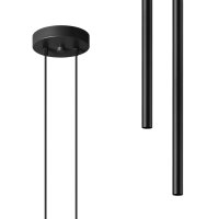 Hängelampe Schwarz Stahl G9 L:15 cm 2-flmg akzentuiert