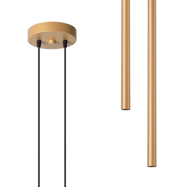 Hängelampe Gold Stahl G9 L:15 cm 2-flammig akzentuiert