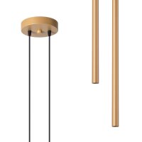 Hängelampe Gold Stahl G9 L:15 cm 2-flammig akzentuiert