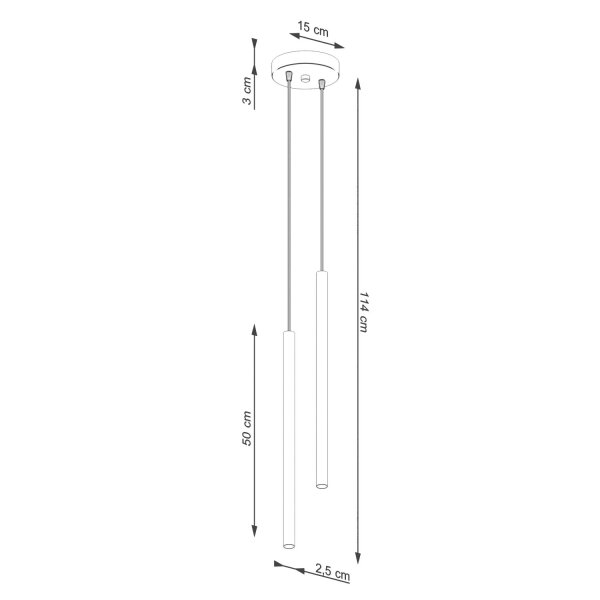 Hängelampe Olivgrün Stahl G9 L:15 cm 2-flammig stilvoll