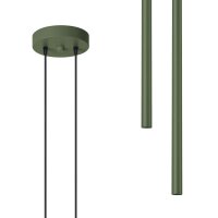 Hängelampe Olivgrün Stahl G9 L:15 cm 2-flammig...