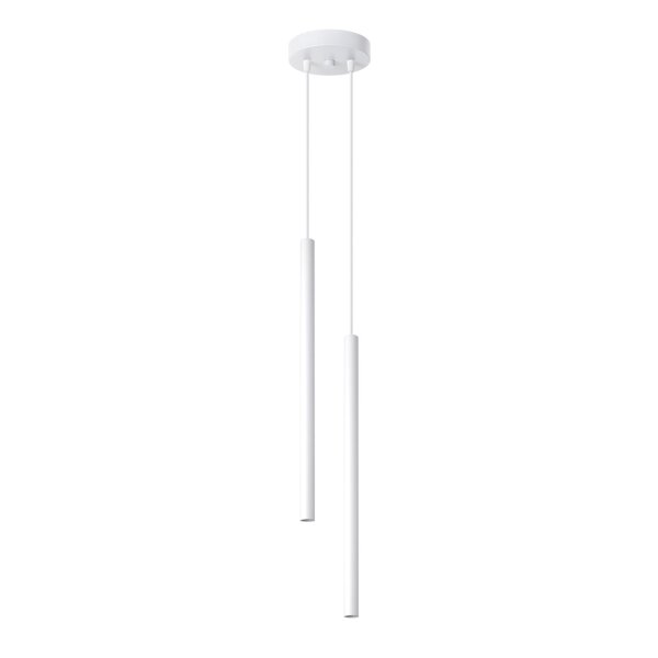 Pendelleuchte Weiß Stahl G9 L:15 cm 2-flammig stilvoll