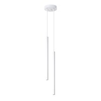 Pendelleuchte Wei&szlig; Stahl G9 L:15 cm 2-flammig stilvoll