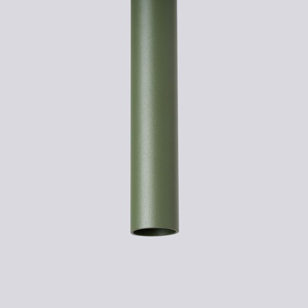 Hängelampe Olivgrün Stahl G9 30 cm lang 3-flammig