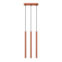 Lange Pendelleuchte Ocker Stahl G9 30 cm 3-flammig