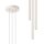 Runde Pendelleuchte Beige Stahl G9 L:19,5 cm 3-flammig