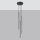 Runde Pendelleuchte Beton Grau G9 L:19,5 cm 3-flammig