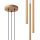 Runde Pendelleuchte Gold Stahl G9 L:19,5 cm 3-flammig
