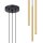 Runde Hängelampe Gold Schwarz G9 L:20 cm 3-flammig