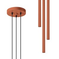Runde Hängelampe Stahl Ocker G9 L:19,5 cm 3-flammig
