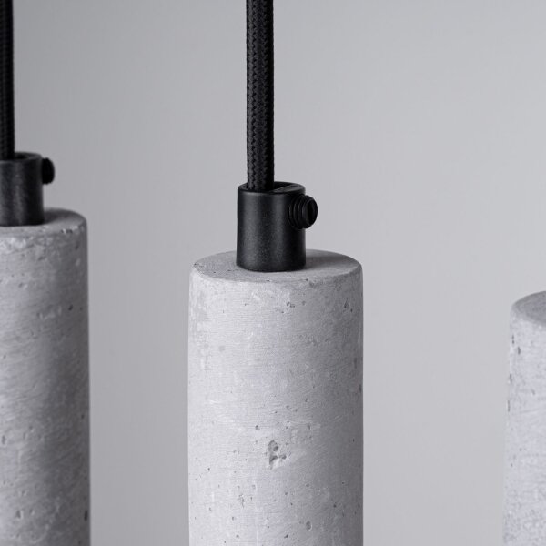 Hängelampe Beton Grau G9 5-flammig 45 cm lang Esstisch