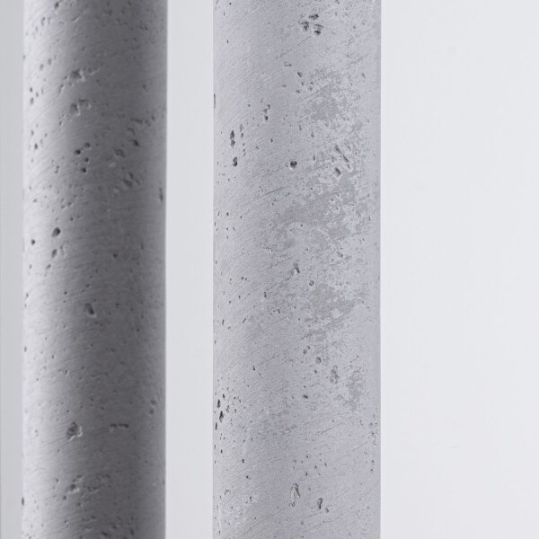 Runde Pendelleuchte Beton Grau G9 L:25 cm akzentuiert