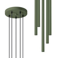 Hängelampe Stahl Olivgrün G9 L:25 cm rund...
