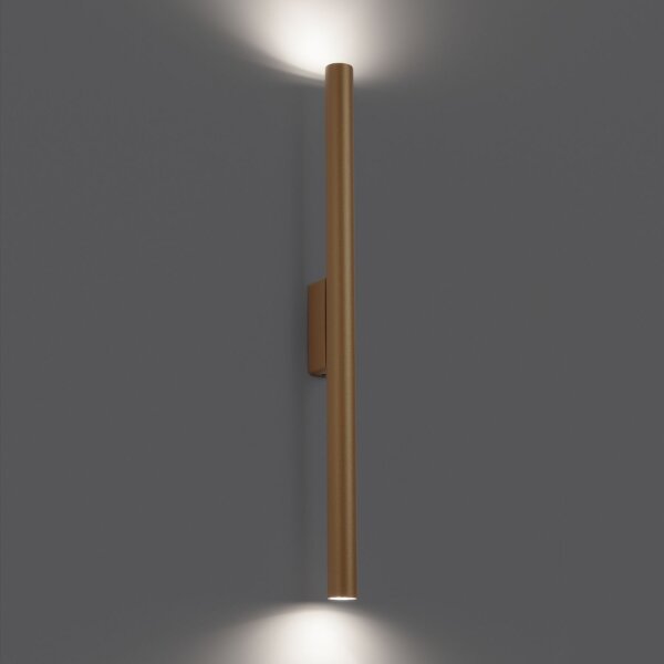 Up Down Wandlampe Gold Stahl G9 H:50 cm indirekt