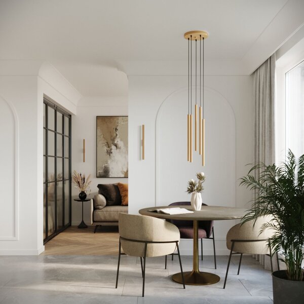 Up Down Wandlampe Gold Stahl G9 H:50 cm indirekt