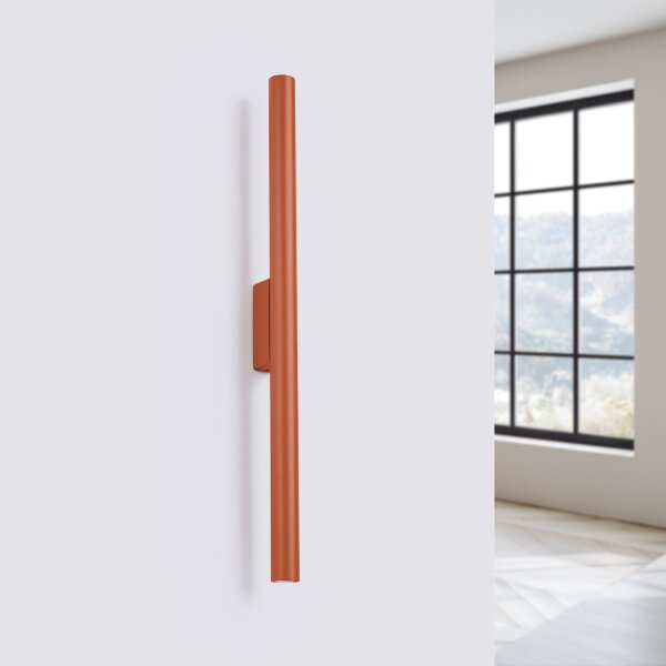 Up Down Wandleuchte Ocker Stahl G9 H:50 cm indirekt