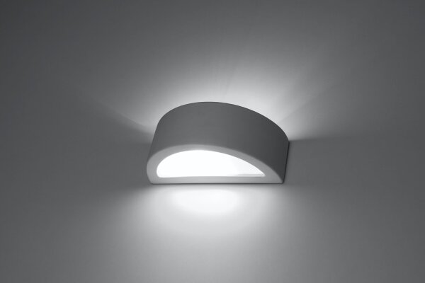 Up Down Wandlampe Keramik Weiß E27 B:30 cm blendarm