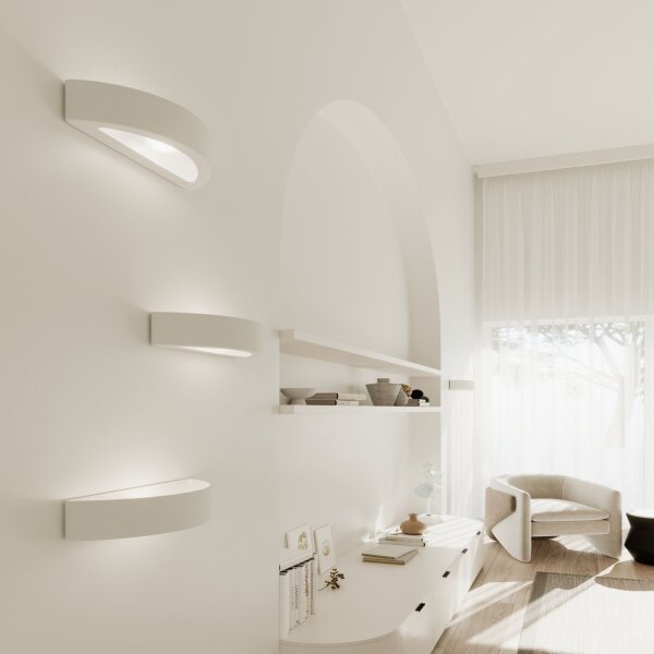 Up Down Wandlampe Keramik Weiß E27 B:30 cm blendarm