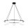 Hängelampe Glas Stahl Schwarz G9 L:80 cm 5-flammig