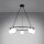 Hängelampe Glas Stahl Schwarz G9 L:80 cm 5-flammig