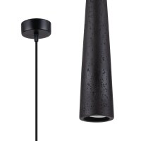 Stilvolle Hängelampe Beton Schwarz GU10 Ø8 cm...