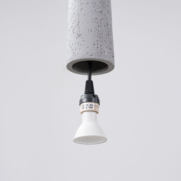 Stilvolle Pendelleuchte Beton Grau GU10 Ø8 cm rund