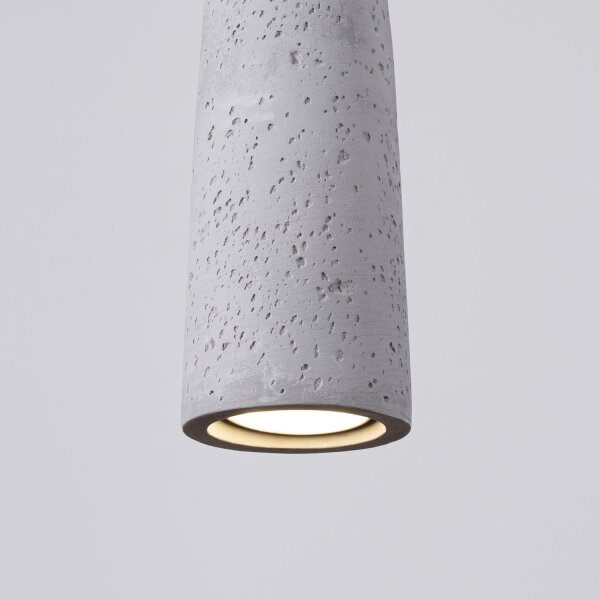 Stilvolle Pendelleuchte Beton Grau GU10 Ø8 cm rund