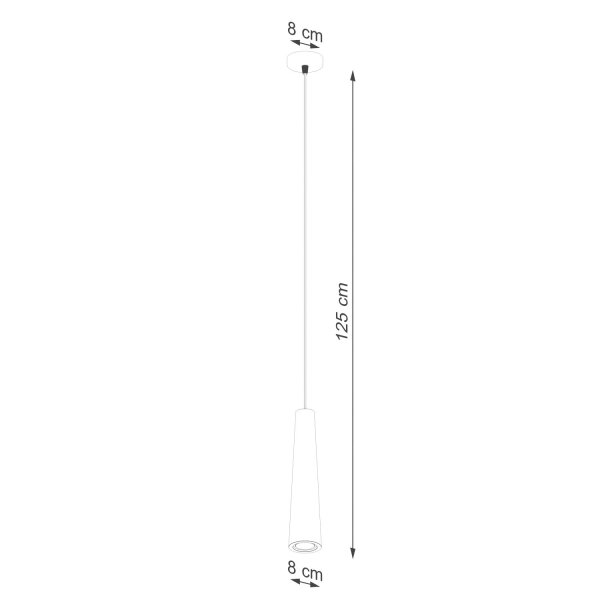 Stilvolle Pendelleuchte Beton Grau GU10 Ø8 cm rund