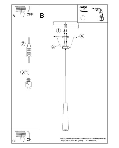 Stilvolle Pendelleuchte Beton Grau GU10 Ø8 cm rund