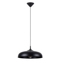 Runde H&auml;ngelampe Schwarz Stahl E27 &Oslash;38 cm...