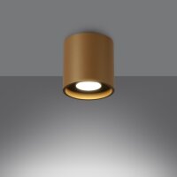Deckenleuchte Gold Stahl GU10 akzentuiert Ø10 cm rund