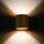 Wandleuchte Up Down Gold Stahl G9 T:12,5 cm indirekt