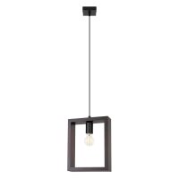 Skandinavische Hängelampe Holz Rahmen Wenge E27 L:24 cm