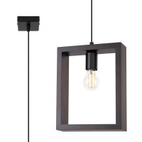 Skandinavische Hängelampe Holz Rahmen Wenge E27 L:24 cm