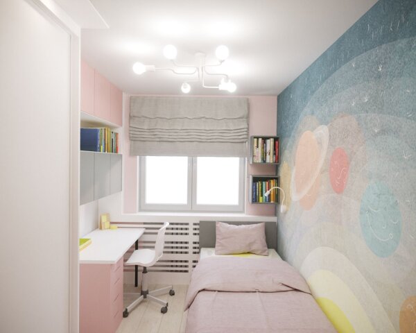 Deckenlampe Industrial Weiß Stahl E27 L:80 cm 6-flammig