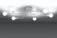 Deckenlampe Industrial Weiß Stahl E27 L:80 cm...