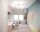 Deckenlampe Industrial Weiß Stahl E27 L:80 cm 6-flammig