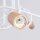 Deckenlampe Holz Stahl Weiß E27 L:61 cm 5-flammig