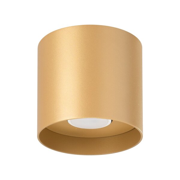 Deckenleuchte Aluminium Gold GU10 Ø12 cm rund Aufbau